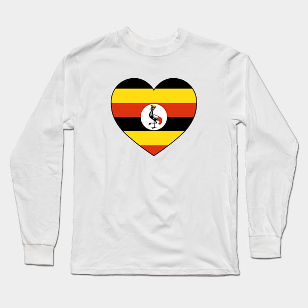 Heart - Uganda Long Sleeve T-Shirt by Tridaak